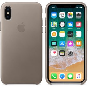 Apple Leather Case Taupe - Image 2