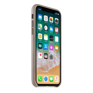 Apple Leather Case Taupe - Image 3