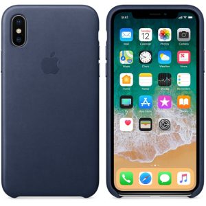 Apple Leather Case Midnight Blue - Image 2