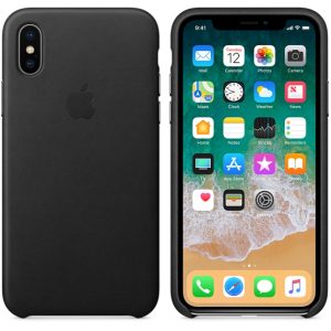Apple iPhone X Leather Case Black - Image 2