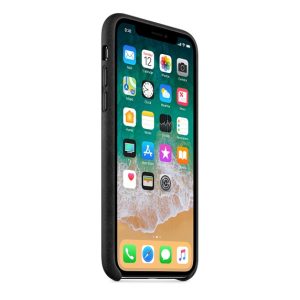 Apple iPhone X Leather Case Black - Image 3