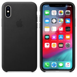 iPhone XS Leather Case Black - Image 2