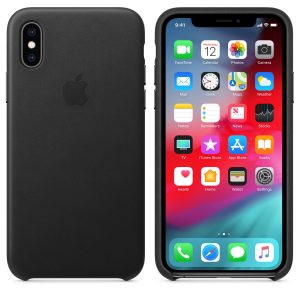 iPhone XS Leather Case Black - Image 4