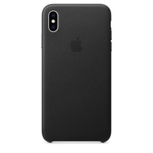 iPhone XS Max Leather Case Black - Image 1
