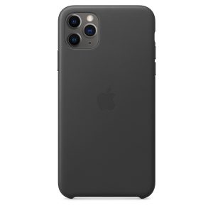 Apple iPhone 11 Pro Max Leather Case Black - Image 1