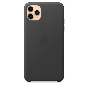 Apple iPhone 11 Pro Max Leather Case Black - Image 4