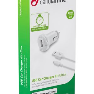 CL billøðari hvítur lightning v/kaðal 12W - Image 1
