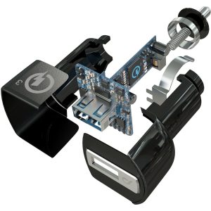 CL billøðari svartur USB-C v/kaðal 18W - Image 3