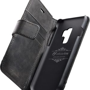 Sort lædercover Gal S9 Plus - Image 1