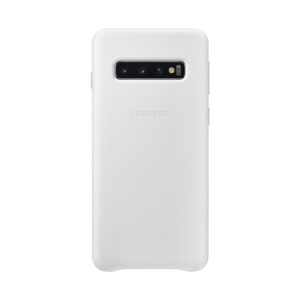 Samsung S10 Leather Cover White - Image 2