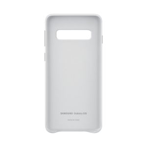 Samsung S10 Leather Cover White - Image 4