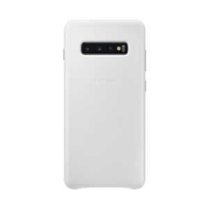 Leather Cover White Samsung S10+ - Image 5