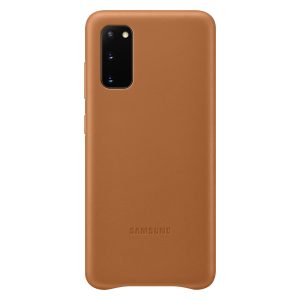 Samsung Galaxy S20 brúnt leður cover - Image 1