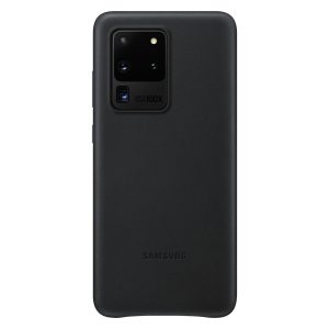 Samsung Galaxy S20 Ultra Leather Cover Svart - Image 1