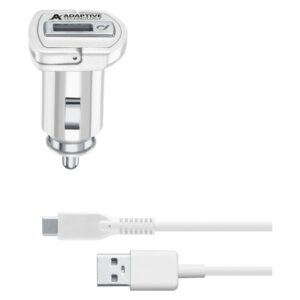 CL billøðari hvítur USB-C v/kaðal 15W - Image 1