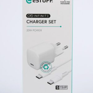 eSTUFF INFINITE Charger 20w Kit, 1,5m Usb-c til Usb-c - Image 3