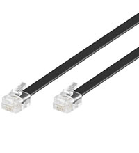goobay - Telefonkabel - RJ-12 (han) til RJ-12 (han) - 3 m - sort